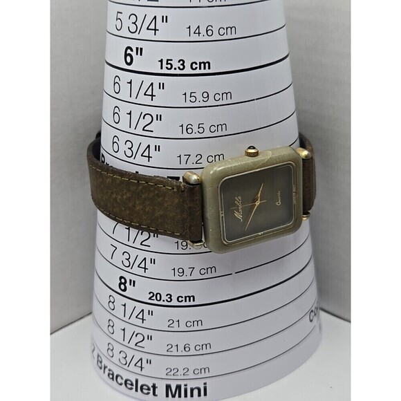 Vintage Marble Quartz Watch Womens Tank Unique Minimalist Stone New Battery main image 7